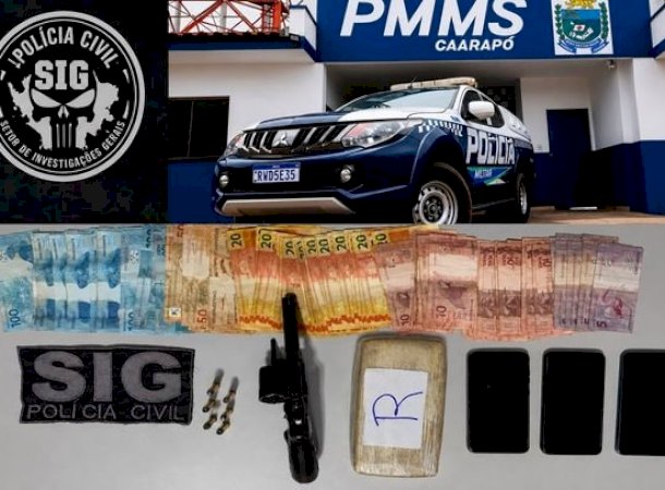 Operação conjunta intercepta carregamento de crack, apreende arma e prende trio em Caarapó