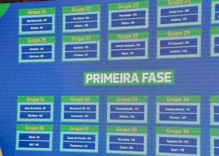 Com times de MS, CBF divulga tabela da Copa do Brasil