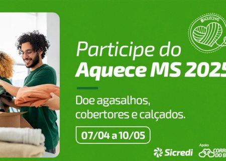 Agências da Sicredi Centro-Sul MS/BA são pontos de coleta da campanha "Aquece MS"