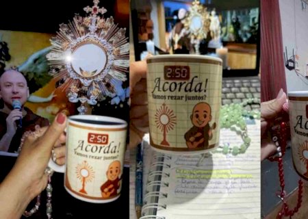 Frei Gilson vira febre em cidade de MS e todo mundo quer caneca para o café das 3h