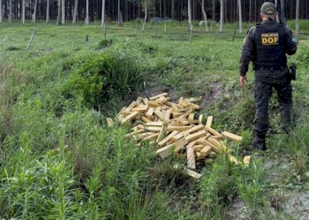 Carro atolado entrega traficante e DOF apreende 320 quilos de maconha
