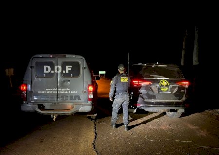 DOF recupera em Laguna Carapã camioneta roubada em Campo Grande