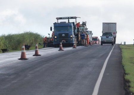 Obras na BR-163 exigem atenção redobrada de motoristas em trecho de Caarapó