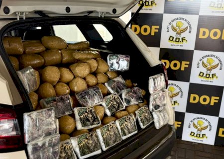 Homem é preso com R$ 1,5 milhão em drogas e carro furtado em Dourados