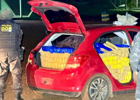 DOF apreende carro com quase 700 quilos de drogas em Ponta Porã>