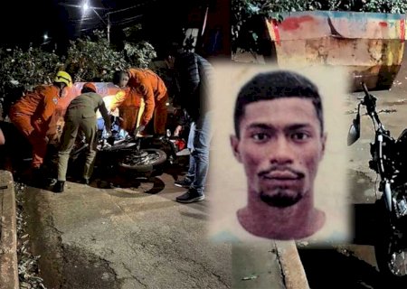 Motociclista bate contra caçamba de entulhos e morre em Rio Brilhante