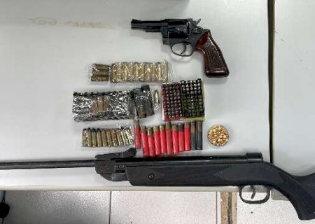 Agressor de mulher &eacute; preso com arsenal e 99 muni&ccedil;&otilde;es em Campo Grande