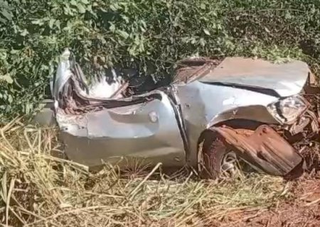 Homem morre após capotamento de caminhonete em estrada vicinal entre Amambai e Juti
