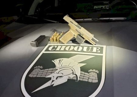 Batalhão de Choque prende homem com pistola 9mm durante operação em Caarapó