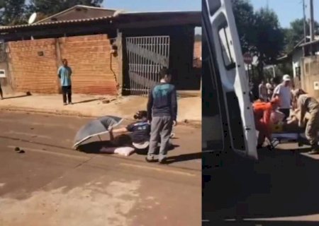 Homem agride a própria mãe, atropela casal e esfaqueia vizinho em Naviraí